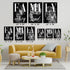 GUBIYU Farmhouse Family Wall Art Set of 3, Rustic Wood Framed Animal Lion Art for Living Room Decor