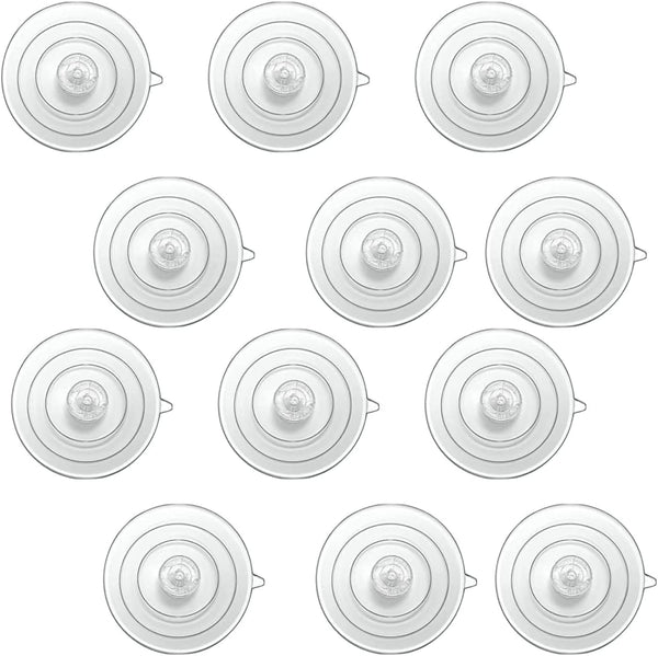 Window Garden Replacement Suction Cups, 12 Clear Large Super Strong Suckers for Glass Surfaces