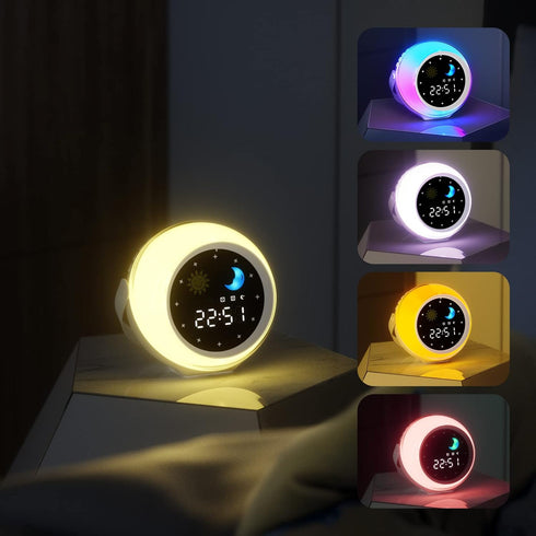 Mulukiss Alarm Clock for Kids, Bluetooth Music Player&Digital Clock, Sleep Sound Machine for