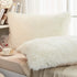 JAUXIO Long Faux Fur Soft Decorative Pillowcase, Set of 2 Velvet Shaggy Cushion Covers, King Size (20X36 Inches)