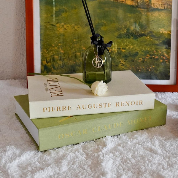 Aesthetic Decorative Books - Set of 2 Linen Fake Books Enhance Your
