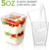 FIFWVGP 5 oz 60Pcs Plastic Dessert Cups With Lids and Spoons, Yogurt Parfait Appetizer Cups for Party, Mini Dessert