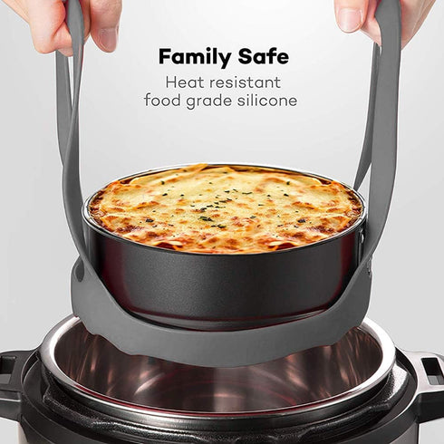 Pressure Cooker Sling, Silicone Bakeware for 6 Qt/8 Qt Instant Pot, Ninja Foodi, Anti-scalding Lifter Steamer Rack,