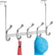 iDesign York Metal Over the Door Organizer - 5-Hook Rack for Coats, Hats, Towels, 15.28" x 5.25" x 11"