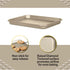 Glad Premium Nonstick Cookie Sheet – Heavy Duty Baking Pan with Raised Diamond Texture, Small, Gold by Glad