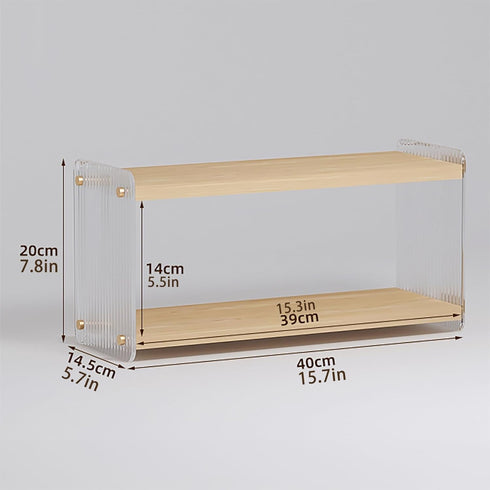 LiTY 2 Countertops, Coffee Station Organizer Tier Acrylic Home Storage Mugs Hooks for Kitchen Coffee Bars, for Placing