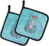 Caroline's Treasures BB7381PTHD Rhinoceros Watercolor Pot Holders, Heat Resistant, 7 1/2 x 7 1/2