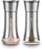 Aelga Salt and Pepper Shakers Set - Adjustable Pour Holes for Himalayan, Kosher, Sea Salts