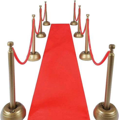 Red Carpet Runner for Party, 2 x 15 ft, Non-Woven Polyester Fabric Aisle Runner for Wedding Ceremony, Hollywood Theme