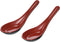 Happy Sales HSMS-2MRB Asian Red/Black Soup Spoons - Set of 2