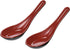 Happy Sales HSMS-2MRB Asian Red/Black Soup Spoons - Set of 2