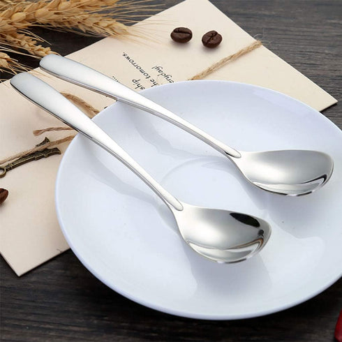 2-Pack Set, Stainless Steel Cheese Spreader and Dessert Spoon Yogurt Spoon, Spatula Knife for Cheese, Jelly, Jam