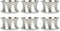 DII Decorative Assorted Silver Napkin Ring Set, Beaded Silver, 6 Count