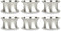 DII Decorative Assorted Silver Napkin Ring Set, Beaded Silver, 6 Count