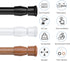 AIZESI Short Tension Curtain Rods (Black, 27" to 37", 2 Pcs)