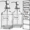 GLADPURE Soap Dispenser - 2 Pack, 18 Oz Antique Design Thick Glass Hand Soap Dispensers with 304 Stainless Steel Pump