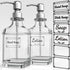 GLADPURE Soap Dispenser - 2 Pack, 18 Oz Antique Design Thick Glass Hand Soap Dispensers with 304 Stainless Steel Pump