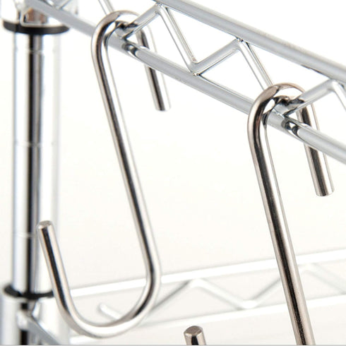 24 Pack Heavy Duty 3 inch S Hooks - Pan Pot Holder Rack Hooks for Kitchenware, Clothes, Plants, Towels