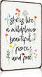 Wildflower Gifts for Women Vintage Wildflower Inspired Sign She Is Like A