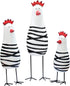 Notakia Wooden Rooster Kitchen Decor Figurine, Cute Chicken Chook Carving for Home Decoration - Set of 3