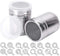 2Pcs Stainless Steel Sugar Shaker with 16Pcs Coffee Stencils Template Duster for Cocoa Flour Icing Sugar