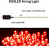 500 LED Christmas Light Red - Indoor String Light Plug in Twinkling Hanging Tree Lights for Party, Bar, Bedroom,