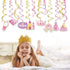 30Ct Princess Hanging Swirl Decorations, Cinderella Party Supplies, Pink Decor for Fairytale Baby Shower