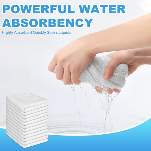 12 Pack 100% 12x12 Inch Cotton Wash Cloth, Highly Absorbent and Soft Feel Fingertip Towels, Machine Washable Washcloths