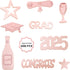 Konsait 2025 Rose Gold Graduation Confetti, 2 Oz/1700+ Pieces for Birthday & Graduation Party Decor