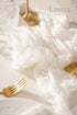Ling's Moment 10Ft x 35" Wide Brilliant White Gauze Semi-Sheer Table Runner for Wedding Party Bridal Shower Decor
