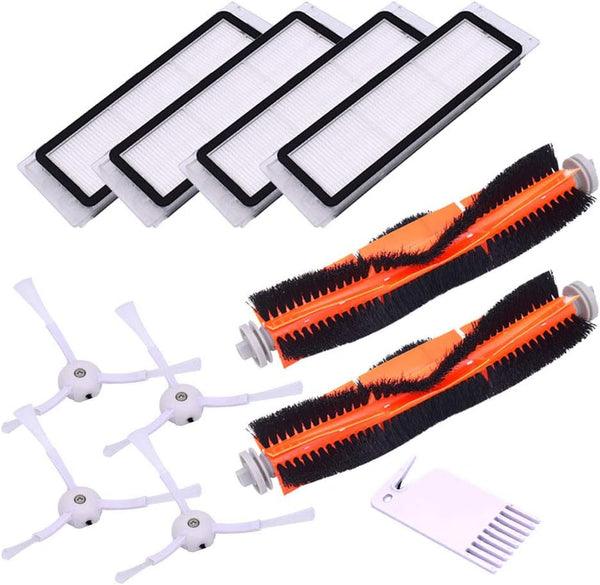 Neutop Replacement Accessories Kit for Roborock S6 S5 Max S4 E4 E20 E25 E35, Includes 2 Main Brush, 4 Filters