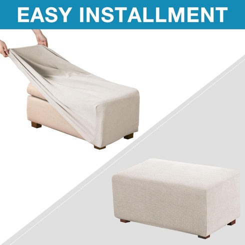Flamingo P Stretch Fabric Ottoman Slipcovers Stretch Storage Ottoman Covers Foot Rest Sofa Slipcovers Furniture