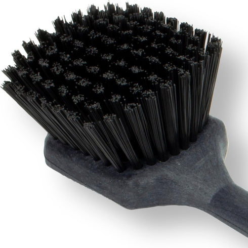 SPARTA 40501EC03 Plastic Large Scrub Brush, Kitchen Utility Brush with Long Handle for Cleaning, 20 Inches, Black