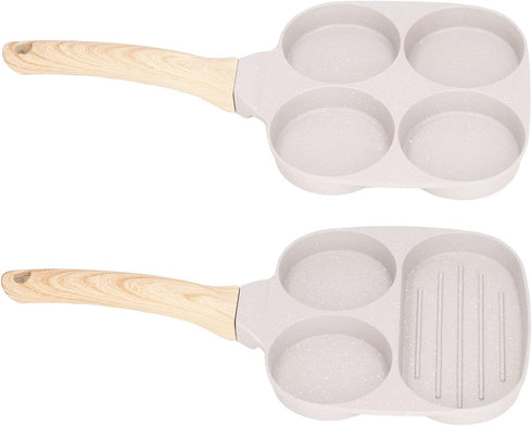 Egg Frying Pan, Nonstick Grill Pan, Aluminum Alloy Divided Frying Pan, 3 Cup, Heat Resistant Handle