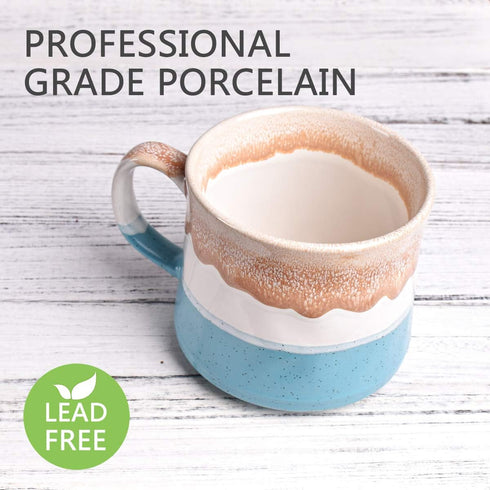 Bosmarlin Large Ceramic Coffee Mug, Big Tea Cup, 21 Oz, Dishwasher and Microwave Safe - 7 Colors to Choose, 1 PCS