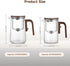 GrowCube -800ML/27.01oz Enchanti Tea Pot, Magic Glass Teapot with Strainer,Magnetic Water Separation with Infuser