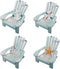4 Pack Wooden Handmade Mini Chair Ornament, Beach Decor, Nautical Decoration for Bathroom, Bedroom, Home Office Desk