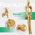 3pcs Gold Decor Thinker Statue, Resin Abstract Man Cutout Art Action Statue Coffee Table Decor for Home Living Room