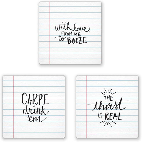 Fred & Friends NOTED Coasters, Set of 6