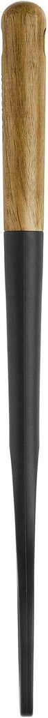 STAUB Risotto Spoon, Durable BPA-Free Matte Black Silicone Cooking Utensil with Acacia Wood Handles