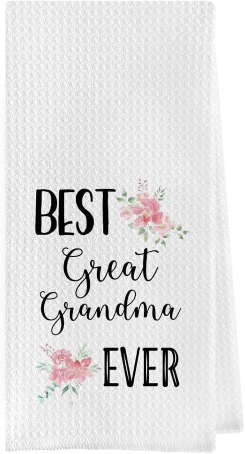 Great Grandma Gifts Towel, Waffle Weave Kitchen Dish Towel, Hand Towels, Tea Towels, Gifts for Great Grandma (16×24