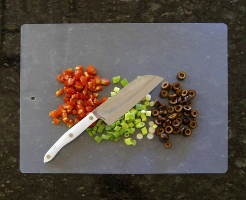 Thin Clear Flexible Plastic Cutting Board, Chopping Mat 12" x 15" (8 Pack)