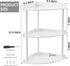 3 9.5x9.5x15.7 Inch, Countertop Sezanrpt Tier Acrylic Corner Shelf Organizer Storage White Corner Shelf for Bathroom