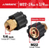YAMATIC Pressure Washer Adapter, M22-14mm Female Thread to 1/4 Inch Female NPT Fitting, Power Washer Connector