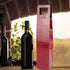 Wine Tote Bag, 1 Bottle PU Reusable Leather Insulated Carrier for Champagne, Beer Gift Bags (Red)