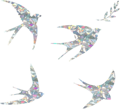 Swallow Static Window Clings, Anti Collision Window Decals for Bird Strikes, Set of 20