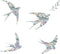 Swallow Static Window Clings, Anti Collision Window Decals for Bird Strikes, Set of 20