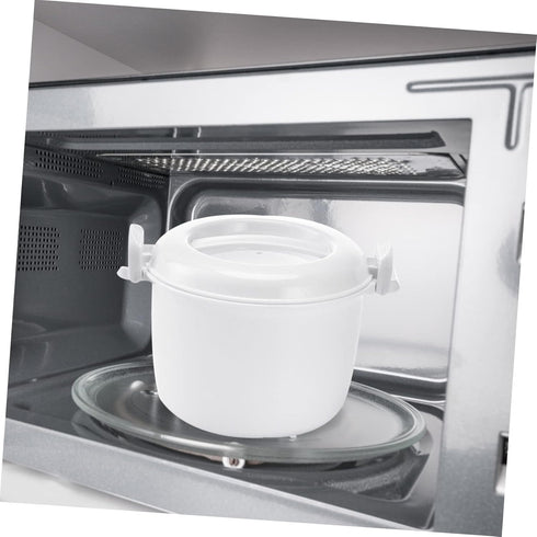 Rice Cooker Small Non-stick Pot Rice Maker Cooker Microwave Rice Maker Microwave Bowl with Lid Microwave Steamer Bowl Rice Making Pan Pasta Cooker Travel Plastic Japan Portable by VINTORKY