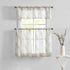 FMFUNCTEX Window Valance Curtains, Yellow Grey Tree Branch Print on Semi Sheer White, 50 x 15 Inches