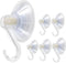 Clear Plastic Suction Cup Hook, oobest 6 Pack Ultra Heavy Duty Hooks, Strong Power Lock, Waterproof, Oil-Proof for